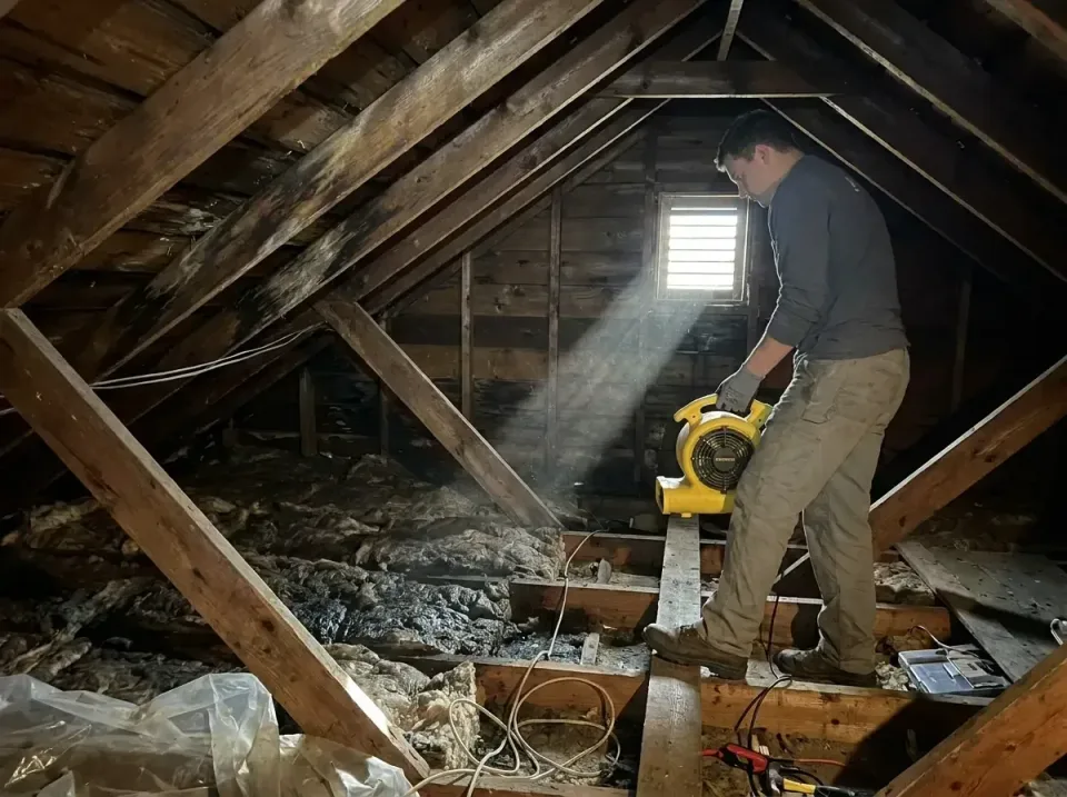 attic-water-damage-drying-proc-007 — frequently asked questions, Emergency Water Extraction & 24/7 Flood Response in Patters…